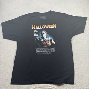 Halloween Michael Myers Graphic T-Shirt XL Black Horror Movie Tee Streetwear